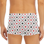 Poker Playing Card Suits Pattern Print Men's Short Boxer Briefs