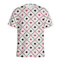 Poker Playing Card Suits Pattern Print Men's Athletic T-Shirt