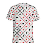 Poker Playing Card Suits Pattern Print Men's Sports T-Shirt
