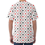 Poker Playing Card Suits Pattern Print Men's Velvet T-Shirt