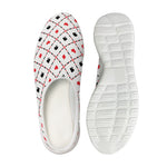 Poker Playing Card Suits Pattern Print Mesh Casual Shoes
