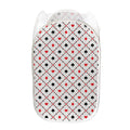 Poker Playing Card Suits Pattern Print Mesh Laundry Hamper