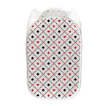 Poker Playing Card Suits Pattern Print Mesh Laundry Hamper