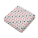 Poker Playing Card Suits Pattern Print Outdoor Seat Cushion Cover