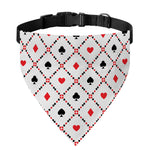 Poker Playing Card Suits Pattern Print Over The Collar Dog Bandana