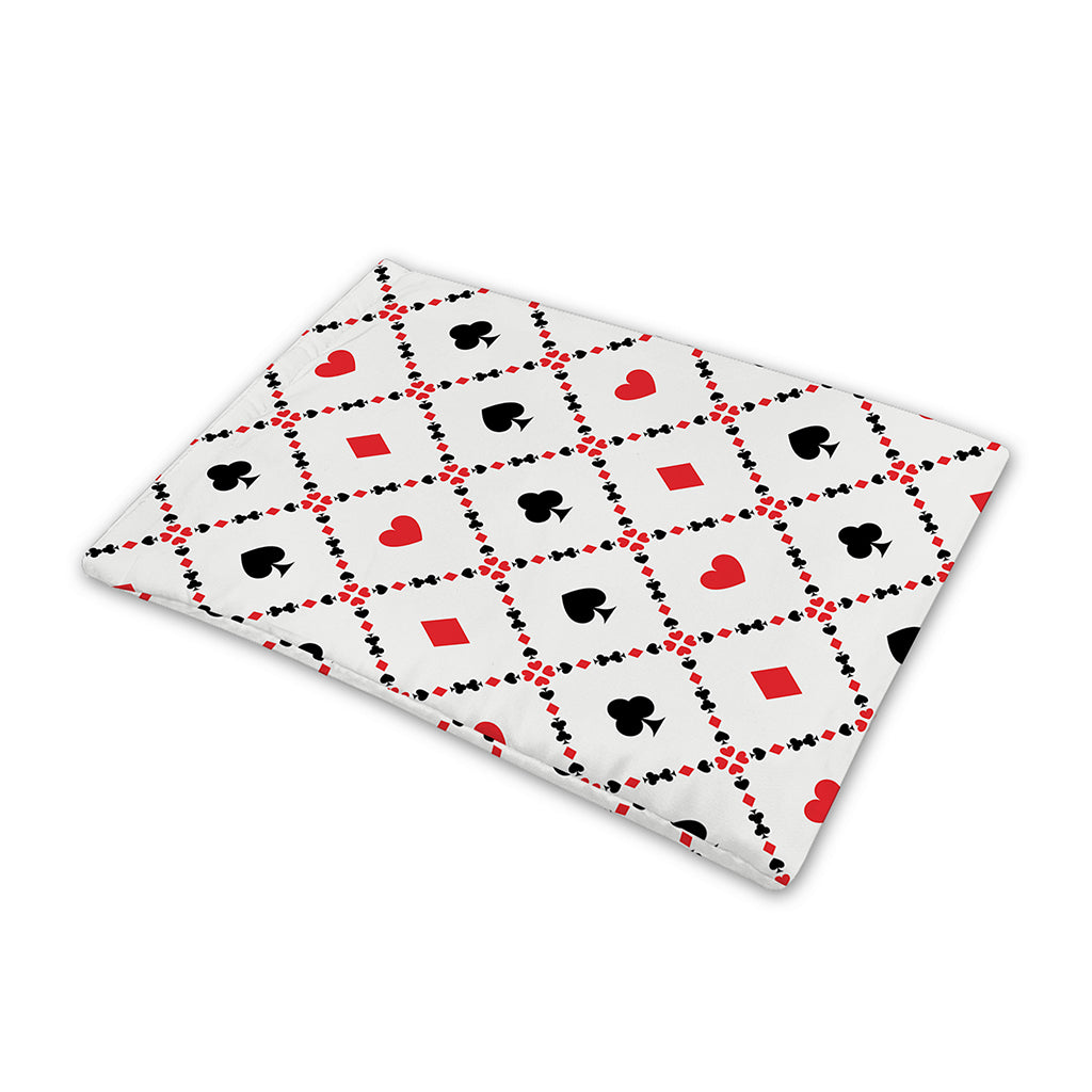 Poker Playing Card Suits Pattern Print Pet Cooling Mat Cover