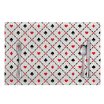 Poker Playing Card Suits Pattern Print Placemat