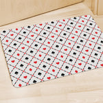 Poker Playing Card Suits Pattern Print Polyester Doormat