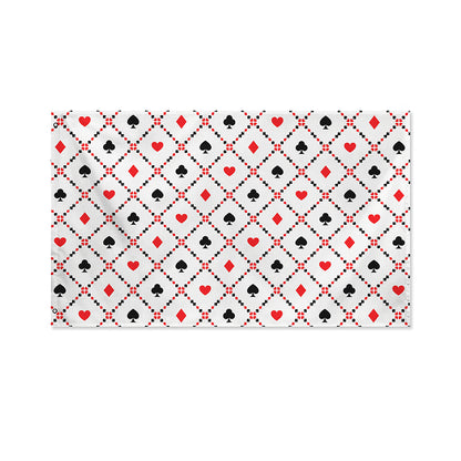 Poker Playing Card Suits Pattern Print Polyester Flag