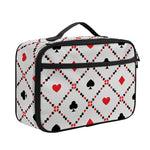 Poker Playing Card Suits Pattern Print Portable Lunch Bag