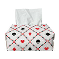 Poker Playing Card Suits Pattern Print Rectangle Tissue Box Cover