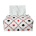 Poker Playing Card Suits Pattern Print Rectangle Tissue Box Cover