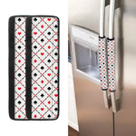 Poker Playing Card Suits Pattern Print Refrigerator Handle Covers