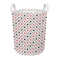 Poker Playing Card Suits Pattern Print Round Laundry Basket