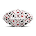 Poker Playing Card Suits Pattern Print Rugby Ball