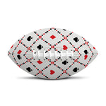 Poker Playing Card Suits Pattern Print Rugby Ball