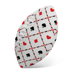 Poker Playing Card Suits Pattern Print Rugby Ball