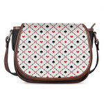 Poker Playing Card Suits Pattern Print Saddle Bag