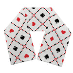 Poker Playing Card Suits Pattern Print Scarf