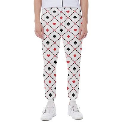 Poker Playing Card Suits Pattern Print Scuba Joggers