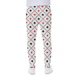 Poker Playing Card Suits Pattern Print Scuba Joggers