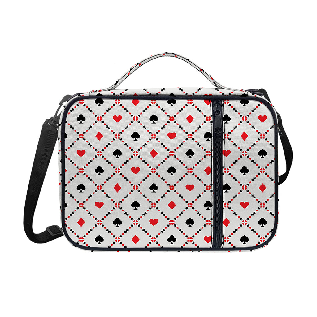 Poker Playing Card Suits Pattern Print Shoulder Strap Bible Bag