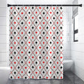 Poker Playing Card Suits Pattern Print Shower Curtain