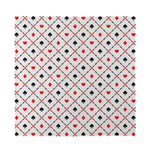 Poker Playing Card Suits Pattern Print Silk Bandana