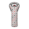 Poker Playing Card Suits Pattern Print Single Neoprene Wine Tote