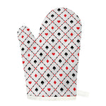 Poker Playing Card Suits Pattern Print Single Oven Mitt
