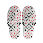 Poker Playing Card Suits Pattern Print Slippers