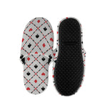 Poker Playing Card Suits Pattern Print Slippers