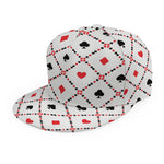 Poker Playing Card Suits Pattern Print Snapback Cap