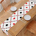 Poker Playing Card Suits Pattern Print Table Runner