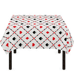 Poker Playing Card Suits Pattern Print Tablecloth