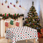 Poker Playing Card Suits Pattern Print Tablecloth
