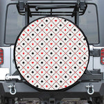 Poker Playing Card Suits Pattern Print Tire Cover