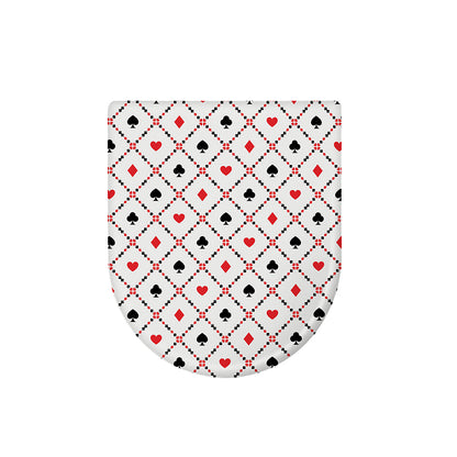 Poker Playing Card Suits Pattern Print Toilet Lid Cover