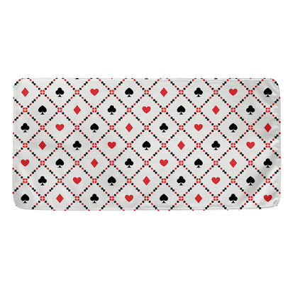 Poker Playing Card Suits Pattern Print Towel