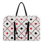 Poker Playing Card Suits Pattern Print Utility Tote Bag