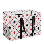 Poker Playing Card Suits Pattern Print Utility Tote Bag