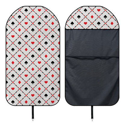 Poker Playing Card Suits Pattern Print Waterproof Car Seat Cover
