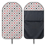 Poker Playing Card Suits Pattern Print Waterproof Car Seat Cover