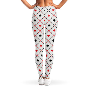 Poker Playing Card Suits Pattern Print Women's Leggings