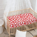 Polar Bear And Snowflake Pattern Print Baby Crib Sheet
