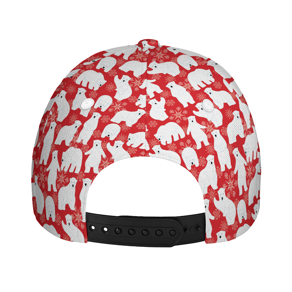 Polar Bear And Snowflake Pattern Print Baseball Cap
