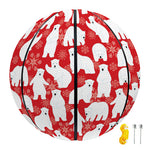 Polar Bear And Snowflake Pattern Print Basketball