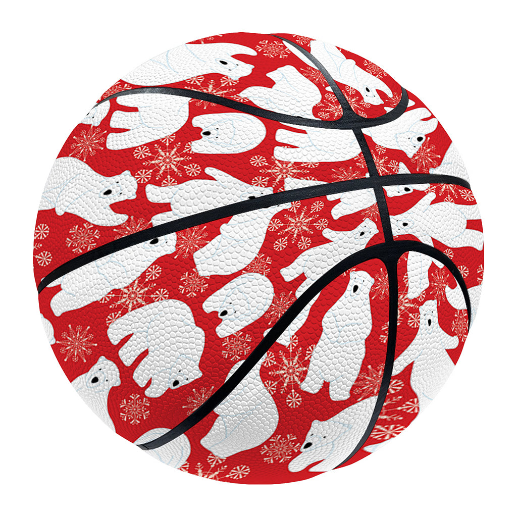 Polar Bear And Snowflake Pattern Print Basketball