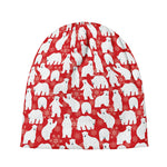 Polar Bear And Snowflake Pattern Print Beanie