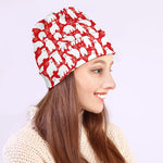 Polar Bear And Snowflake Pattern Print Beanie